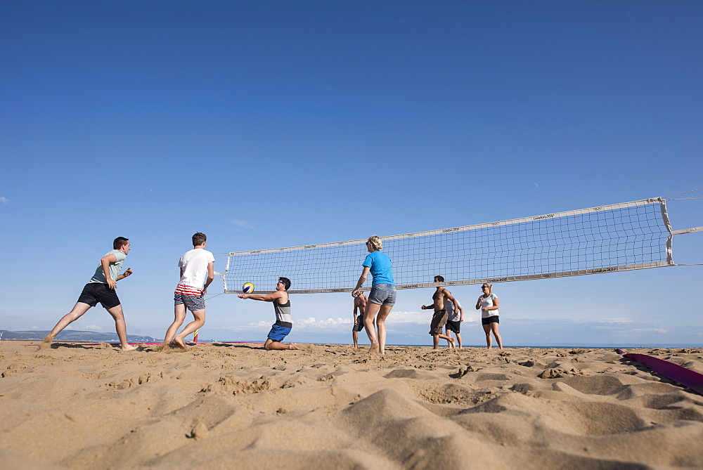 Beach volleyball, Swansea, Wales, United Kingdom, Europe