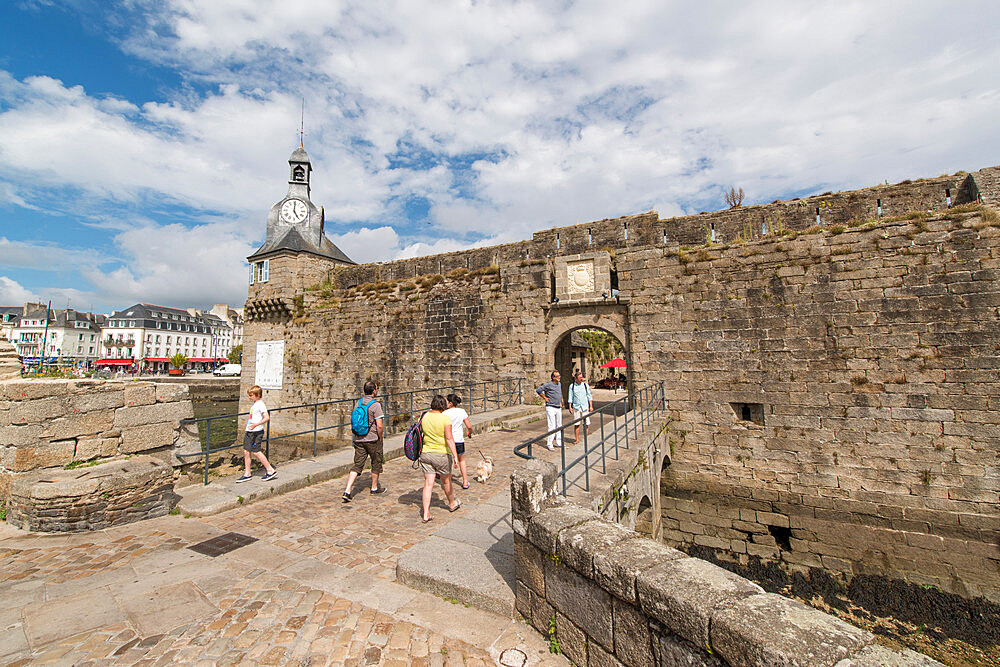 Entrance to Ville Close, Concarneau, Brittany, France, Europe