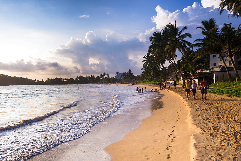 Mirissa Beach at sunset, South Coast, Southern Province, Sri Lanka, Asia 