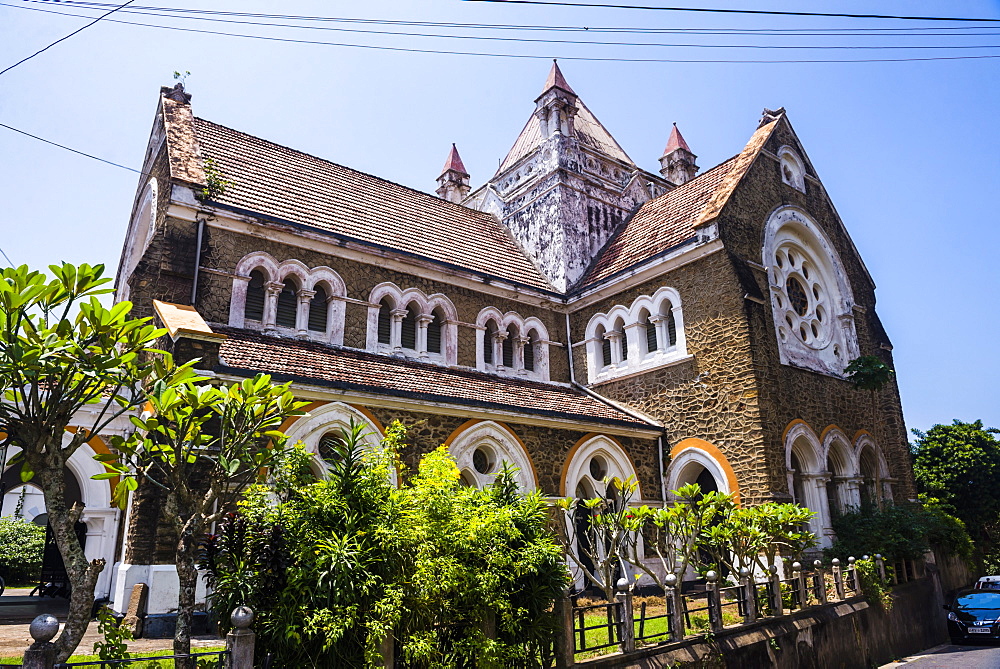 All Saints Anglican Church in the Old Town of Galle, UNESCO World Heritage Site, Sri Lanka, Asia 