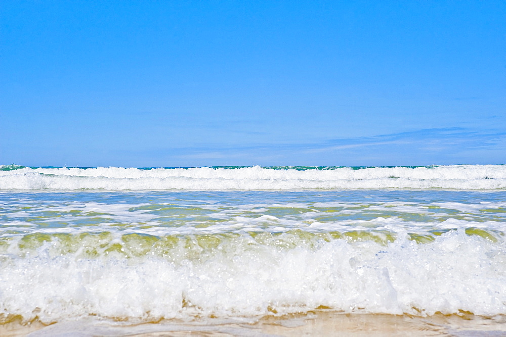 Tropical paradise of Seventy Five Mile Beach, Fraser Island, UNESCO World Heritage Site, Queensland, Australia, Pacific