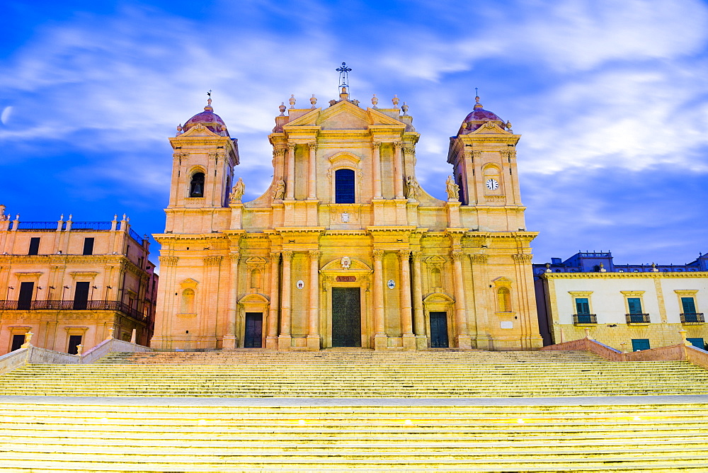 Baroque St. Nicholas Cathedral (Noto Cathedral), Noto, Val di Noto, UNESCO World Heritage Site, Sicily, Italy, Europe 