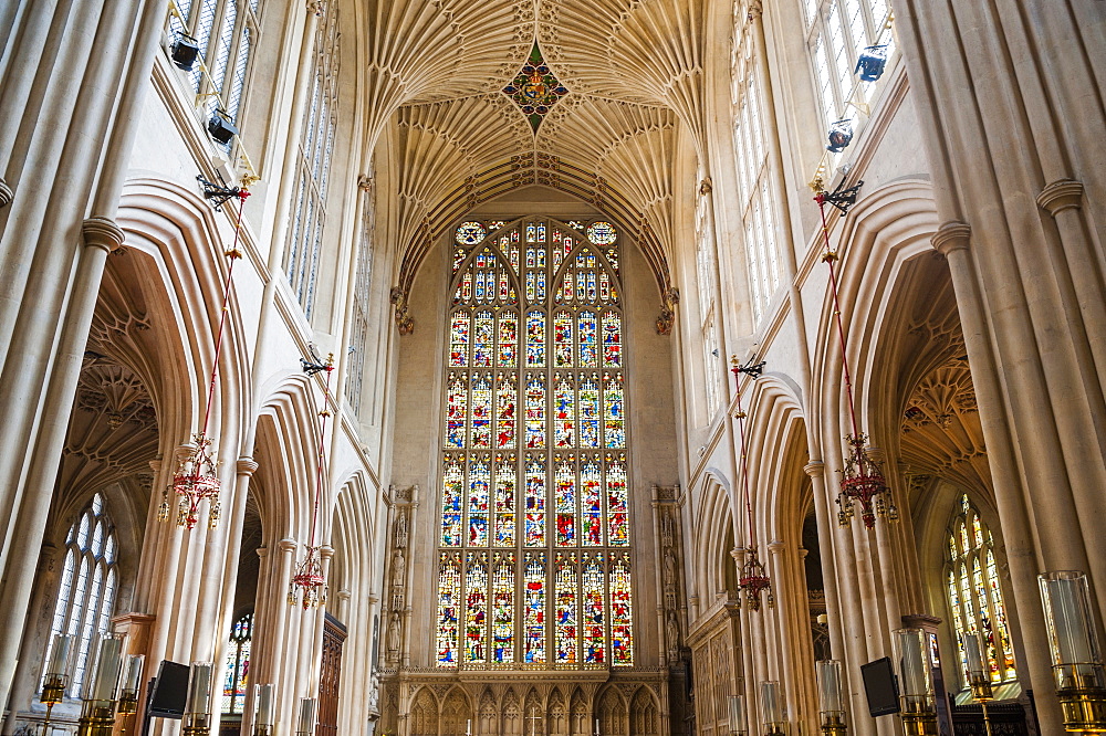 Bath Abbey interior, Bath, UNESCO World Heritage Site, Avon and Somerset, England, United Kingdom, Europe 