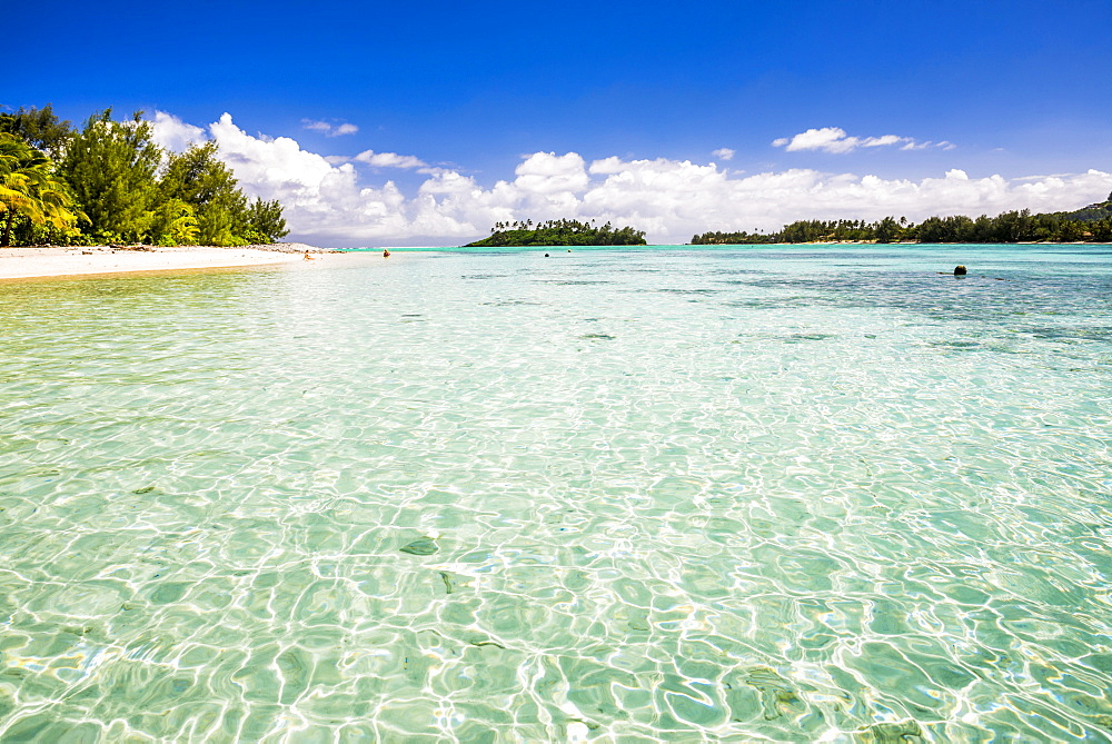 Muri Beach and Motu Taakoka Island in Muri Lagoon, Rarotonga, Cook Islands, South Pacific, Pacific