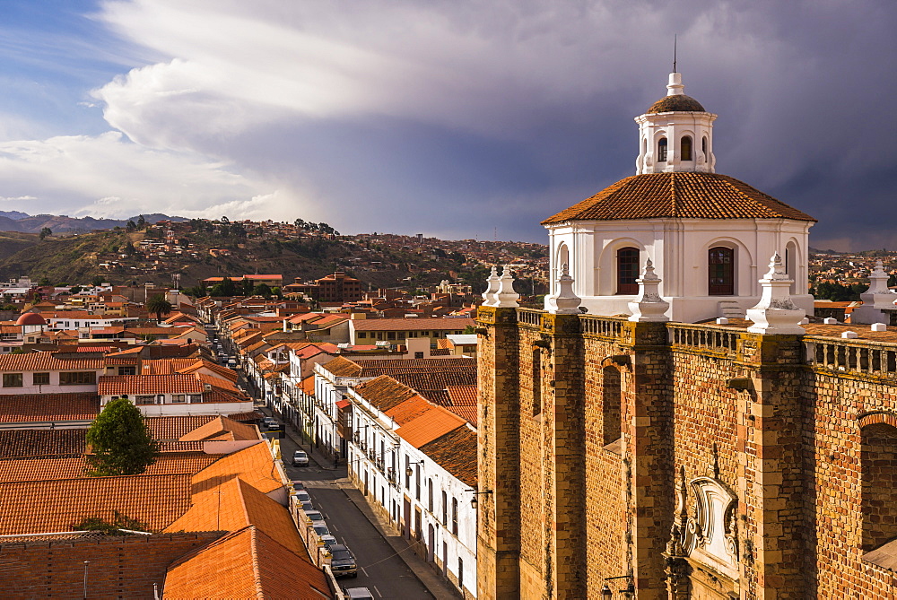 Historic City of Sucre seen from Iglesia Nuestra Senora de La Merced (Church of Our Lady of Mercy), Sucre, UNESCO World Heritage Site, Bolivia, South America