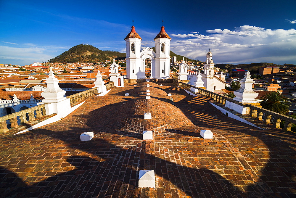 Rooftop of Church of San Felipe Neri (Oratorio de San Felipe de Neri), Historic City of Sucre, UNESCO World Heritage Site, Sucre, Bolivia, South America