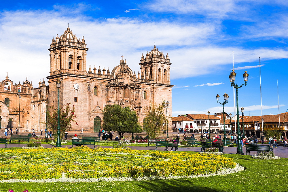 Cusco Cathedral Basilica of the Assumption of the Virgin, Plaza de Armas, UNESCO World Heritage Site, Cusco (Cuzco), Cusco Region, Peru, South America