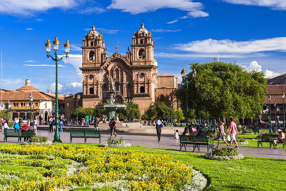 La Compania (Church of the Society of Jesus), Plaza de Armas, UNESCO World Heritage Site, Cusco (Cuzco), Cusco Region, Peru, South America