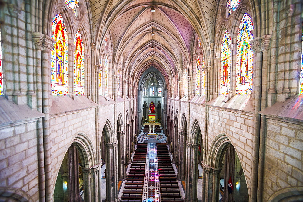 La Basilica Church (Basilica del Voto Nacional), City of Quito, Old Town, UNESCO World Heritage Site, Ecuador, South America