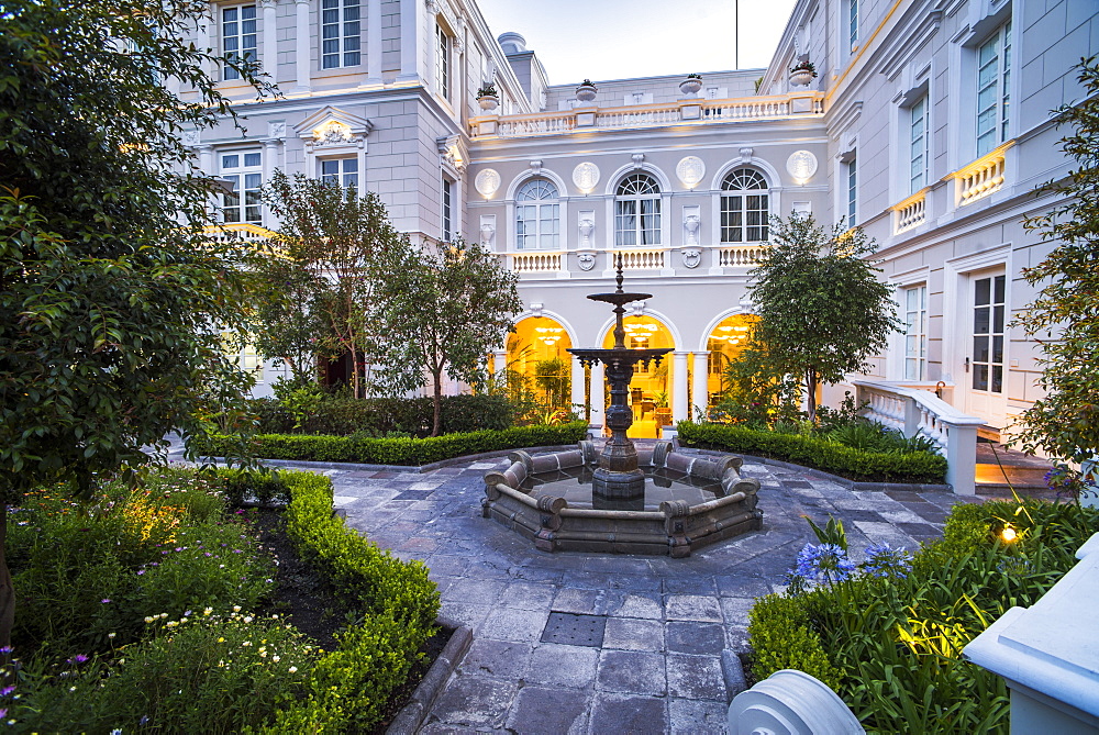 Courtyard at Casa Gangotena Boutique Hotel, luxury accommodation in the Historic City of Quito, Ecuador, South America