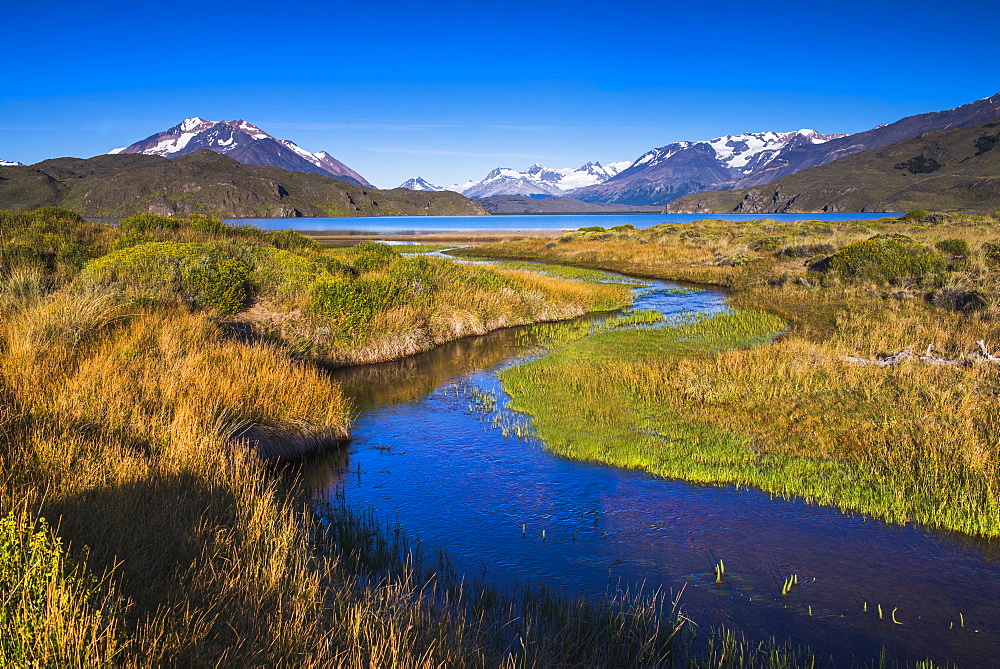 Belgrano Lake (Lago Belgrano) with Andes Mountain Range backdrop, Perito Moreno National Park, Santa Cruz Province, Patagonia, Argentina, South America