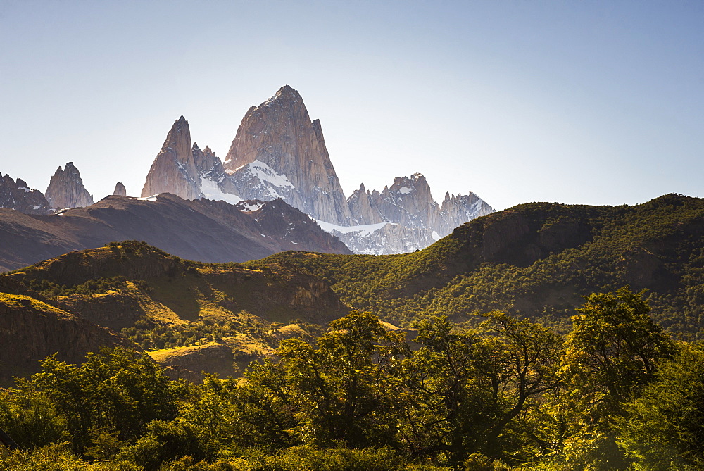 Mount Fitz Roy (Cerro Chalten) sunset, UNESCO World Heritage Site, El Chalten, Patagonia, Argentina, South America