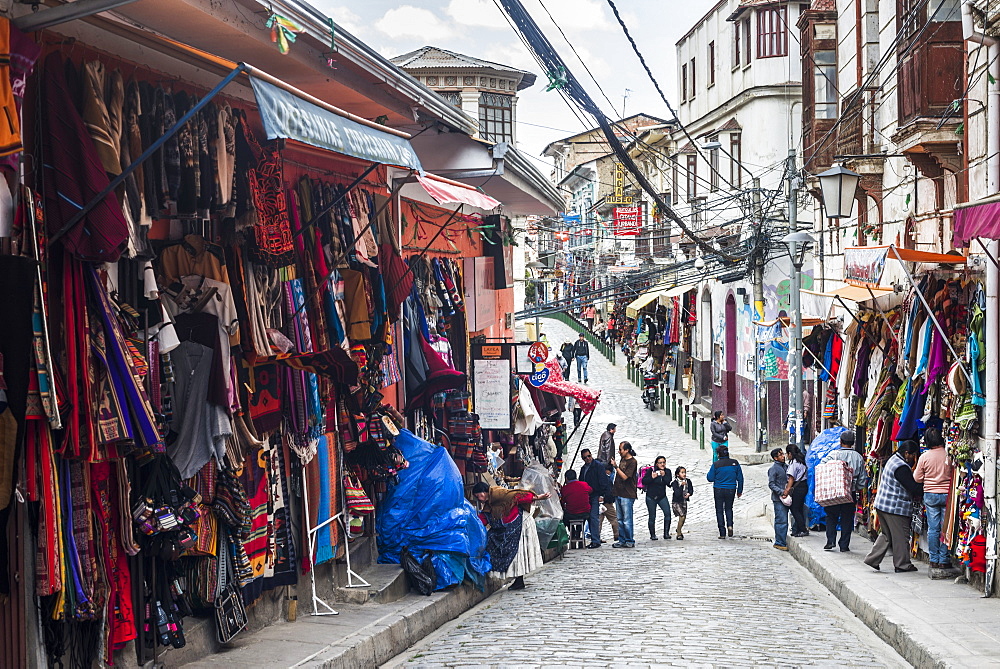 Street Market in La Paz, La Paz Department, Bolivia, South America