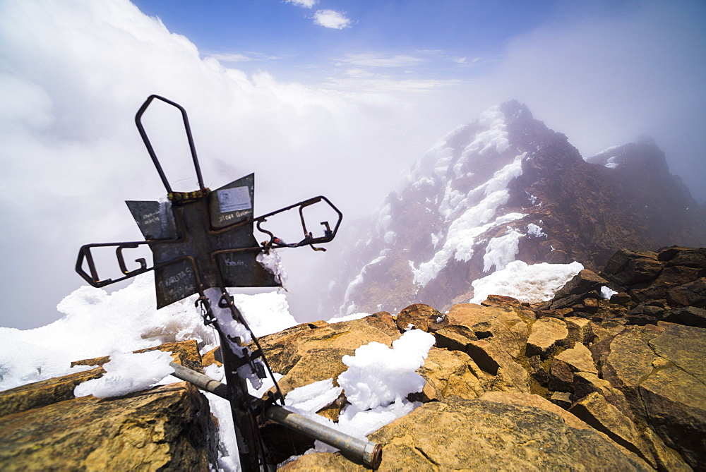 The 5126m summit of Illiniza Norte Volcano, Pichincha Province, Ecuador, South America