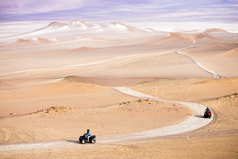 Quadbiking in Paracas National Reserve (Reserva Nacional de Paracas), Ica, Peru, South America