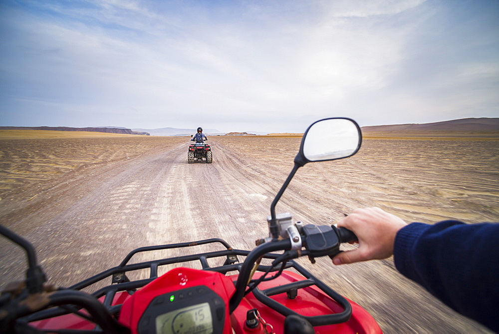 Quadbiking in Paracas National Reserve (Reserva Nacional de Paracas), Ica, Peru, South America