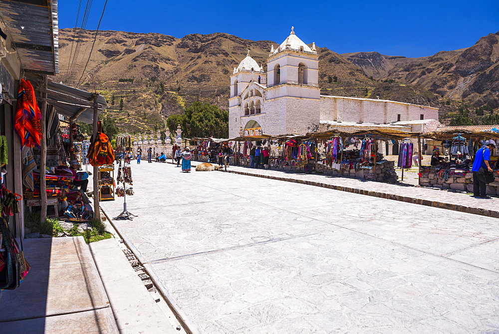 Iglesia de Santa Ana de Maca, a church in Maca, Colca Canyon, Peru, South America