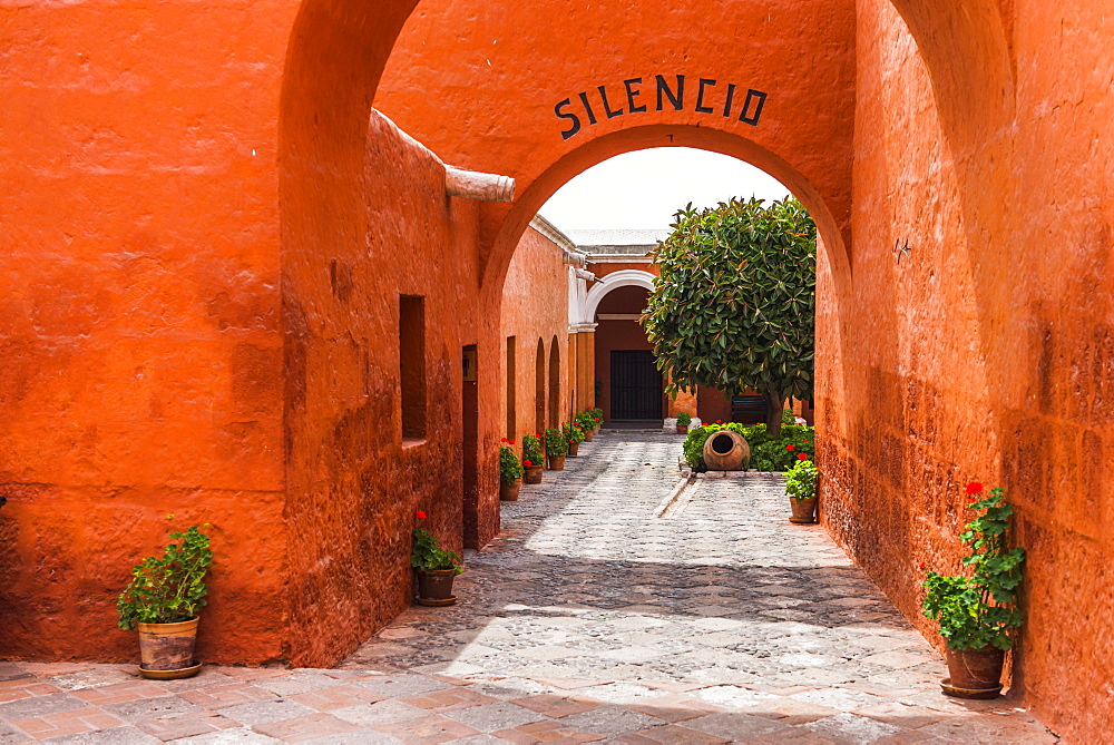 Santa Catalina Monastery (Convento de Santa Catalina) (St. Catherine), a convent in Arequipa, Peru, South America