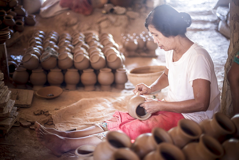 Oh Bo Pottery Shed, Twante, near Yangon, Myanmar (Burma), Asia