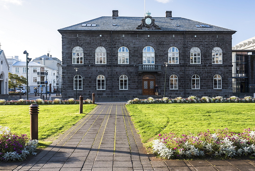 Parliament Building (Alpingis Husid) in Reykjavik Old Town, Iceland, Polar Regions