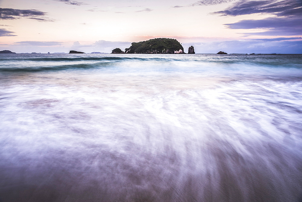 Sunset at Hahei Beach, Coromandel Peninsula, North Island, New Zealand, Pacific