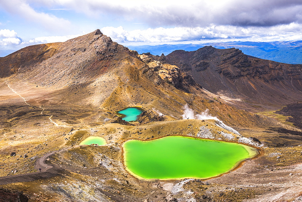 Emerald Lakes, Tongariro Alpine Crossing Trek, Tongariro National Park, UNESCO World Heritage Site, North Island, New Zealand, Pacific