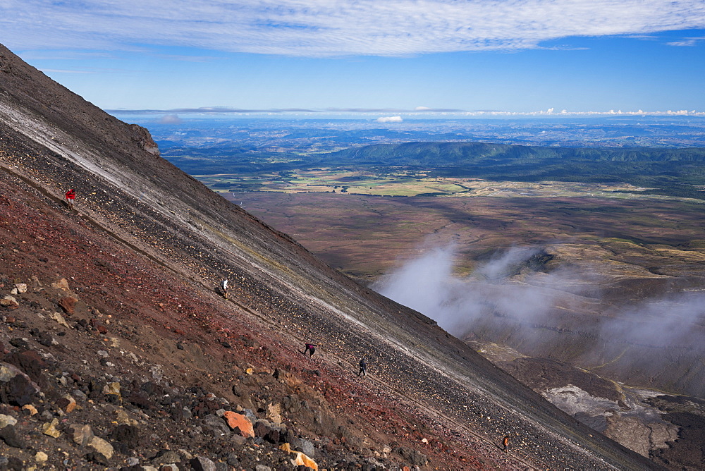 Mount Ngauruhoe Volcano summit climb, an extra on the Tongariro Alpine Crossing, Tongariro National Park, UNESCO World Heritage Site, North Island, New Zealand, Pacific