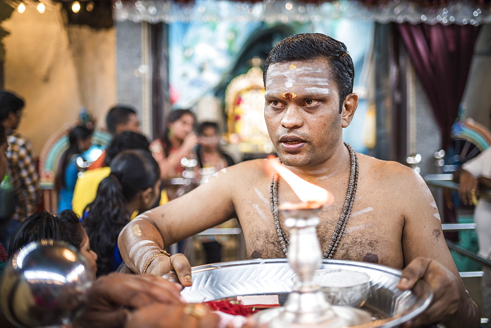 Hindus worshipping and praying at Batu Caves, Kuala Lumpur, Malaysia, Southeast Asia, Asia