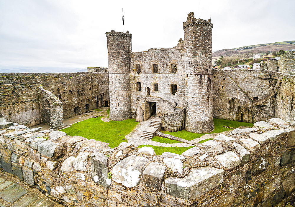 Harlech Castle, UNESCO World Heritage Site, Gwynedd, North Wales, Wales, United Kingdom, Europe