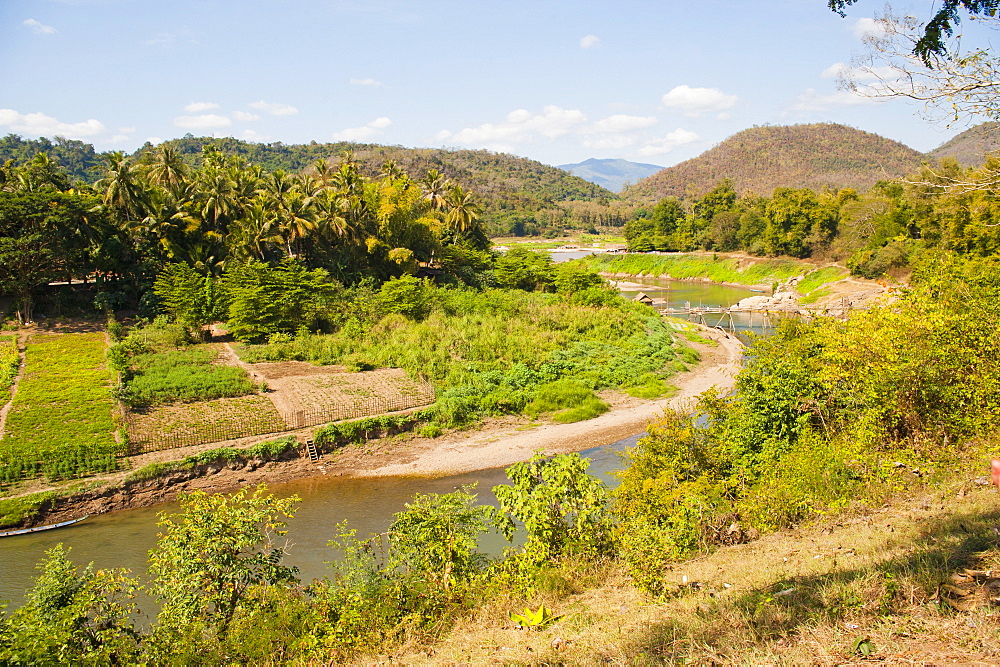 The Nak Khan River, Luang Prabang, Laos, Indochina, Southeast Asia, Asia