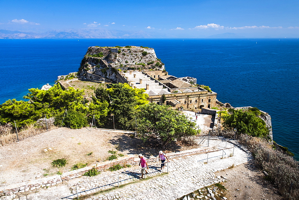 The Old Fortress and Corfu Town in the Ionian Islands, Greece, Europe