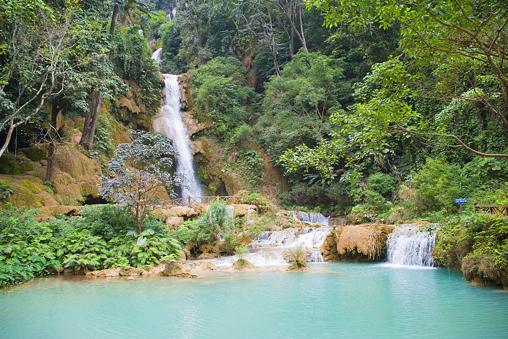 Kuang Si Waterfalls, Luang Prabang, Laos, Indochina, Southeast Asia, Asia