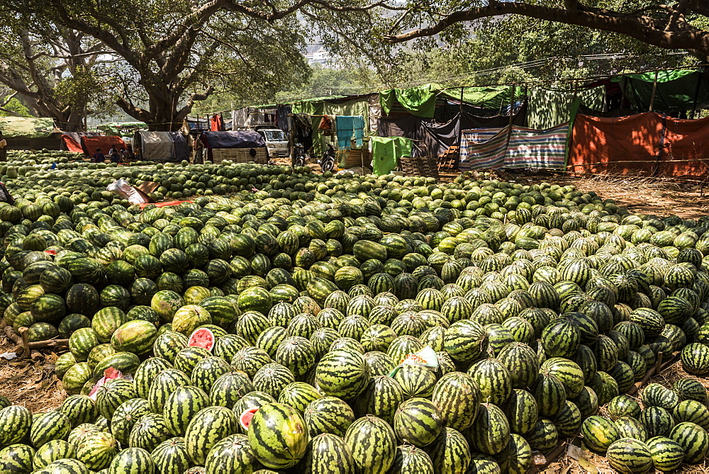 Watermelons, Pindaya, Shan State, Myanmar (Burma), Asia