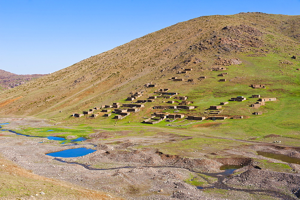 Berber village at Oukaimeden, High Atlas Mountains, Morocco, North Africa, Africa 