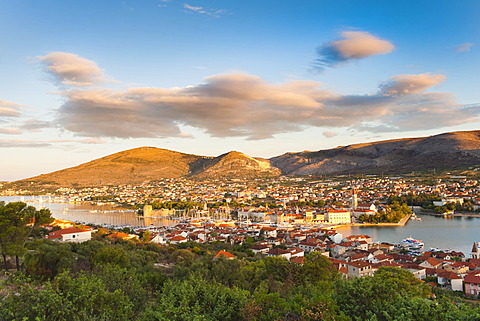 View over Trogir, UNESCO World Heritage Site, Dalmatian Coast, Croatia, Europe 