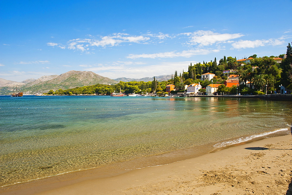 Kolocep Beach, Kolocep Island, Elaphiti Islands (Elaphites), Dalmatian Coast, Adriatic Sea, Croatia, Europe 