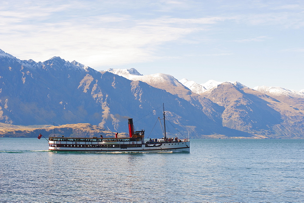 TSS Earnslaw on Lake Wakatipu, Queenstown, Otago, South Island, New Zealand, Pacific