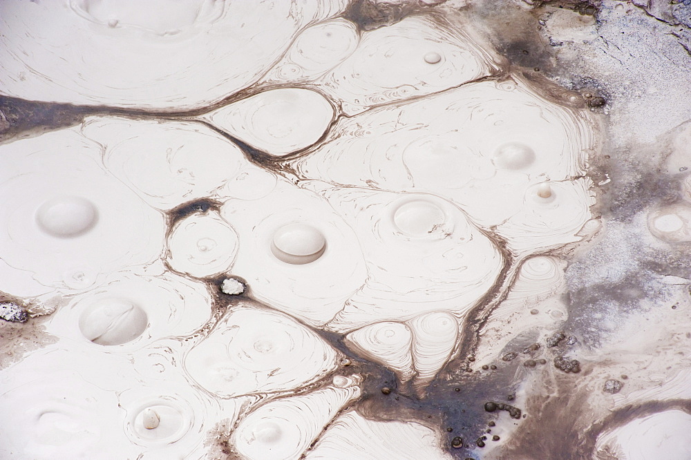 Hot bubbling mud pool at Orakei Korako Thermal Park, The Hidden Valley, North Island, New Zealand, Pacific 