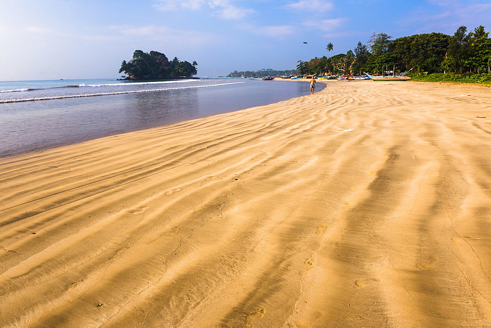 Weligama Beach and Taprobane Island, South Coast of Sri Lanka, Indian Ocean, Asia