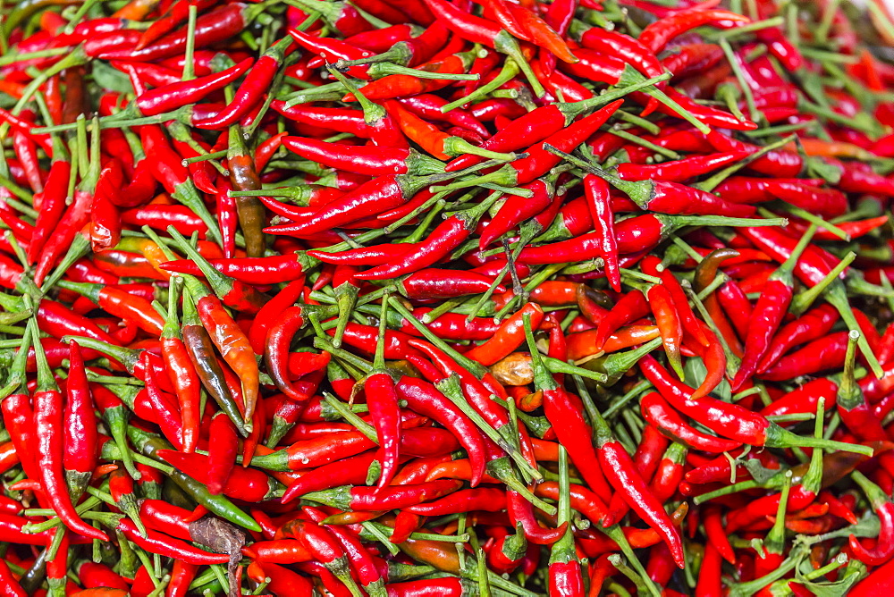 Fresh produce for sale at market at Chau Doc, Mekong River Delta, Vietnam, Indochina, Southeast Asia, Asia