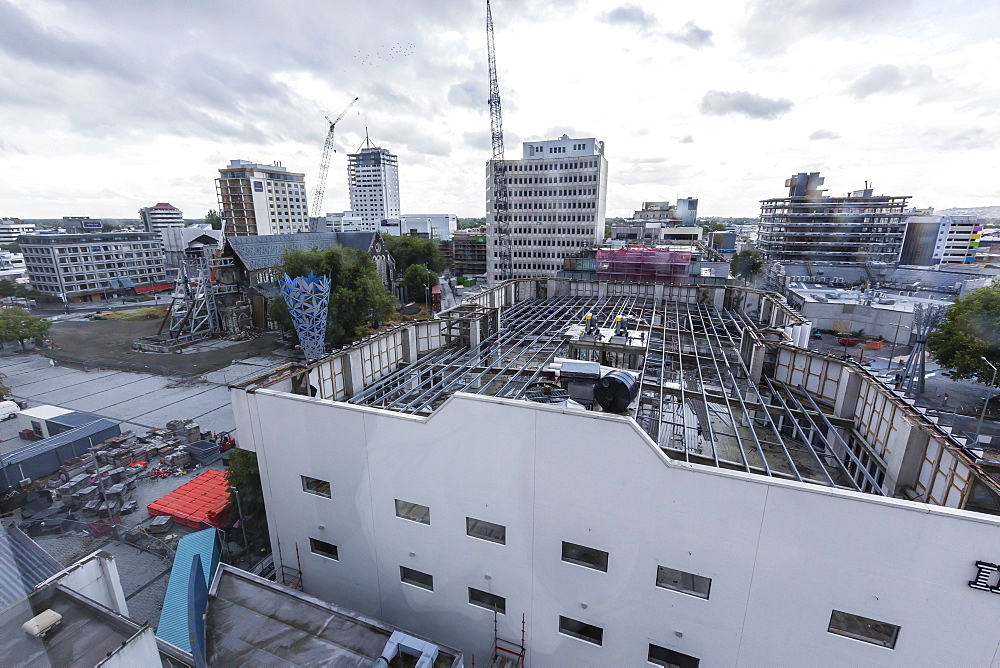 Reconstruction efforts in Christchurch, South Island, New Zealand, Pacific