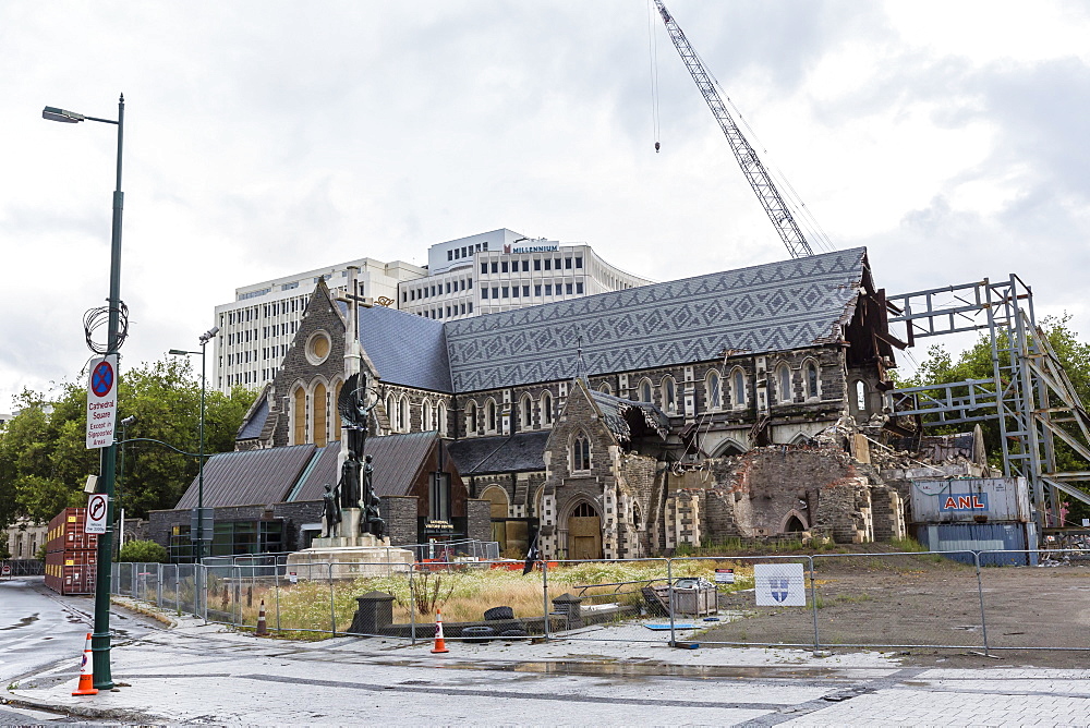 Reconstruction efforts in Christchurch, South Island, New Zealand, Pacific