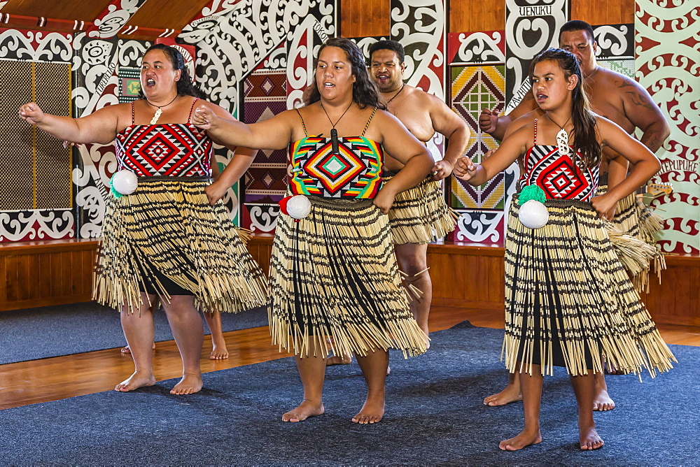 Poi dancers at Pakowhai Marae, Gisborne, North Island, New Zealand, Pacific