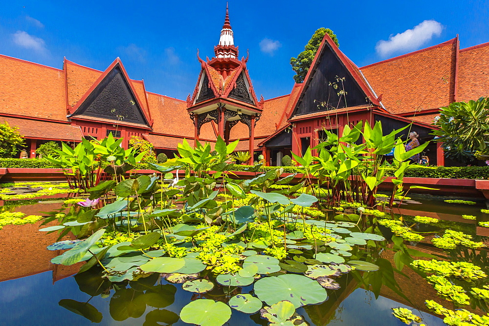 Pagoda in the National Museum in the capital city of Phnom Penh, Cambodia, Indochina, Southeast Asia, Asia 