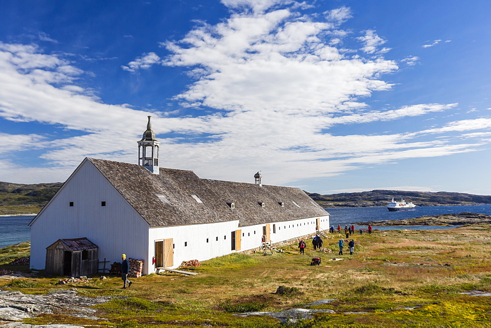 The abandoned Moravian Mission site at Hebron, evacuated in 1959, Labrador, Canada, North America 