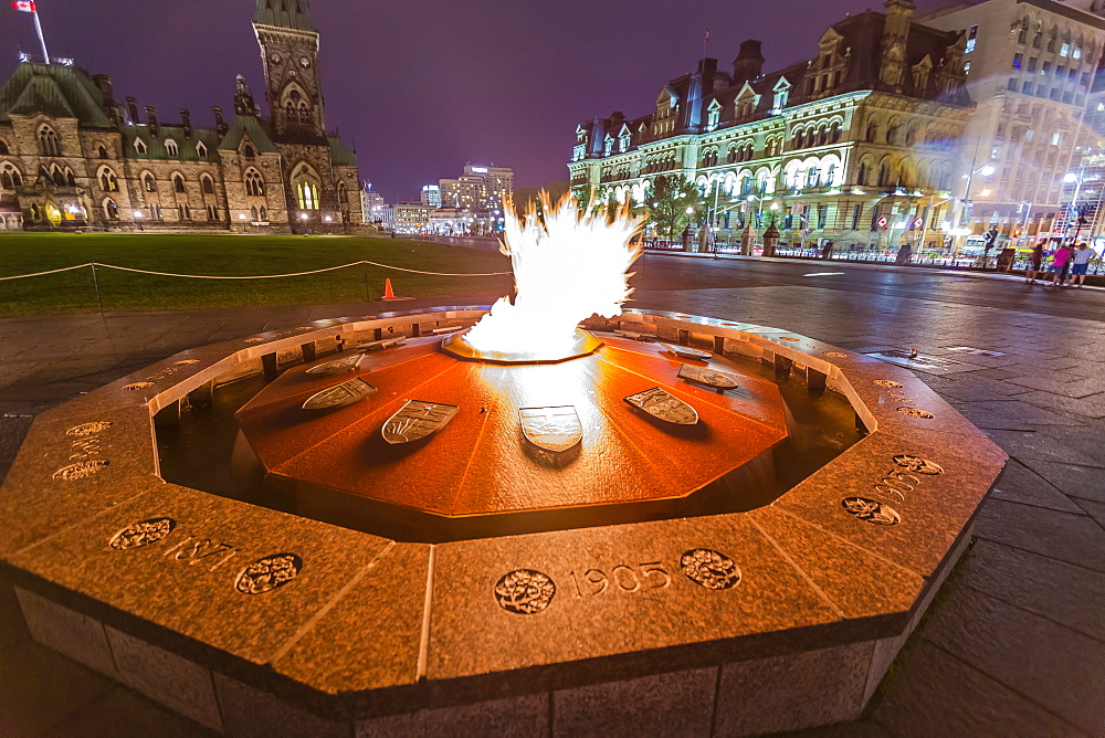 Centennial Flame commemorating Canada's 100th anniversary as a Confederation, Parliament Hill, Ottawa, Ontario, Canada, North America