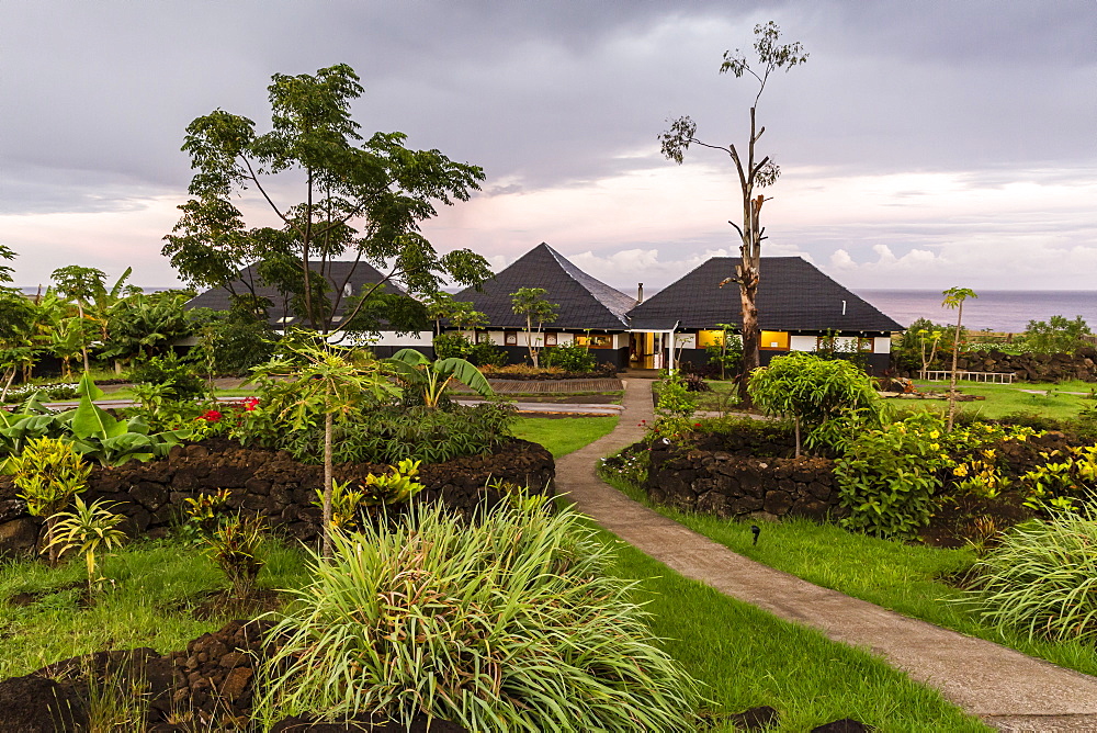 A view of the Hotel Altiplanico on Easter Island (Isla de Pascua), Rapa Nui, Chile, South America