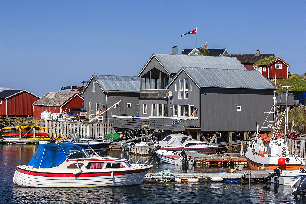 The small Norwegian fishing village of Nes, UNESCO World Heritage Site, Vega Island, Norway, Scandinavia, Europe