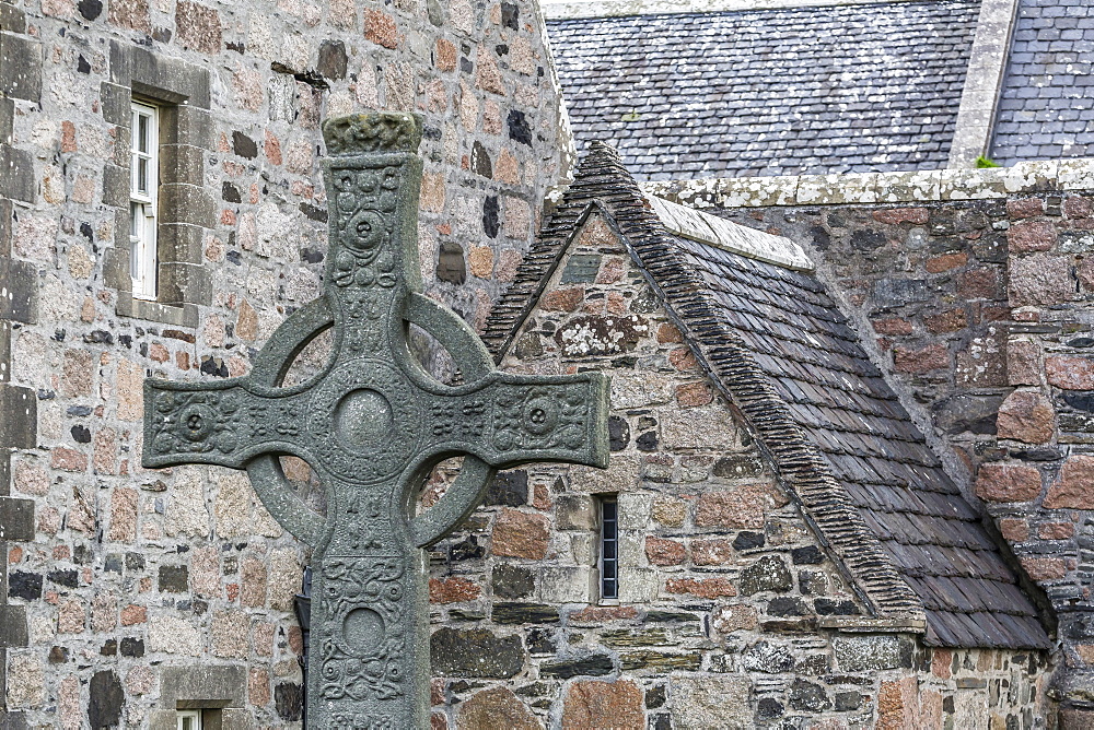 Exterior view of the Iona Abbey on Iona Island, western Outer Hebrides, Scotland, United Kingdom, Europe