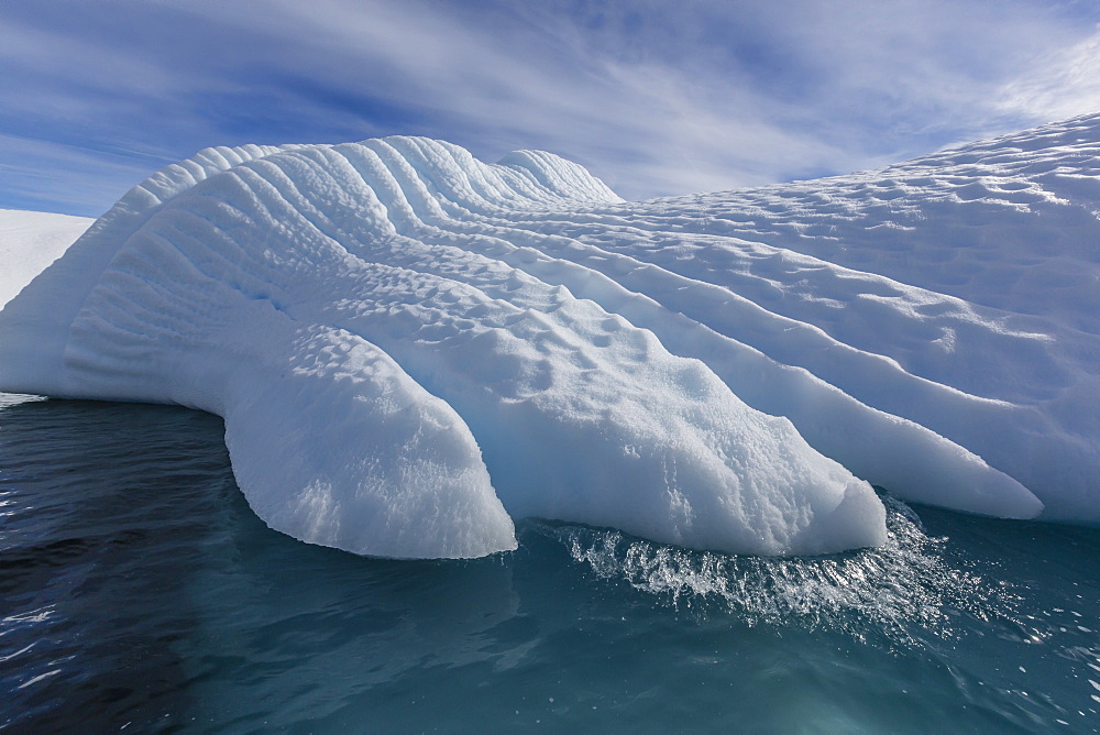 Glacial iceberg detail at Cuverville Island, Antarctica, Polar Regions